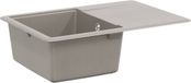 vidaXL Wasbak 80% kwarts en 20% hars 670 x 460 mm grijs