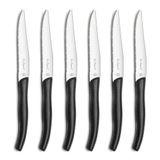 Lou Laguiole Steak Sky Vleesmes, roestvrij staal, zwart