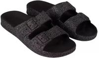 Cacatoès Sandalen voor babymeisjes Trancoso Zwart Glitter Platte sandalen