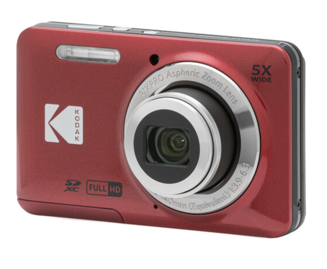 Kodak PIXPRO FZ55 Compact Camera - 16MP, 5x Optical Zoom, Red