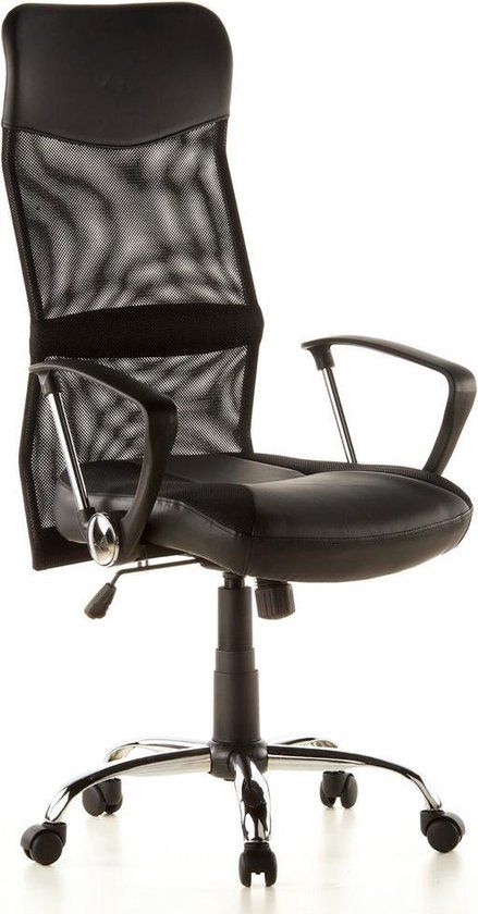 HJH OFFICE Arton 20 Directiestoel - Kunstleer/Mesh - Zwart