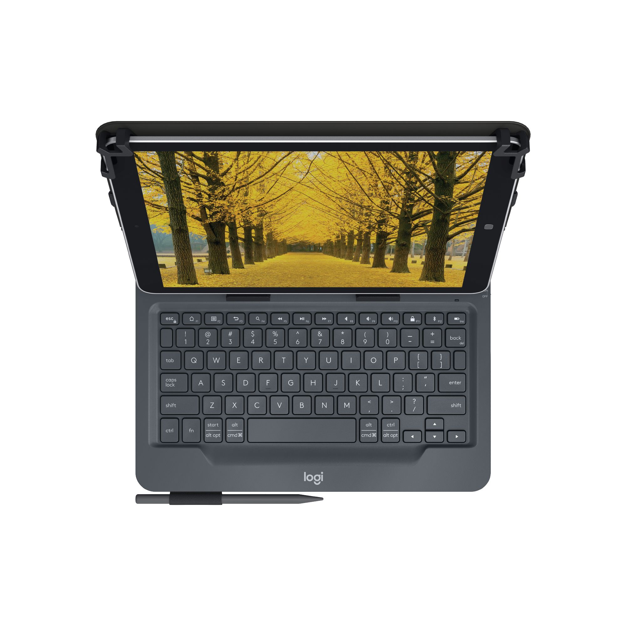 Logitech Universal Folio - Keyboard Case - QWERTY - Black