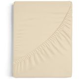 Burrito Blanco Hoeslaken 120 x 190/200 cm | bed met 120 cm (+ maten verkrijgbaar) | stof van 100% katoen | Design A8 beige