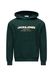 JACK & JONES Sweatshirt 'JJABBO' vert foncé / blanc