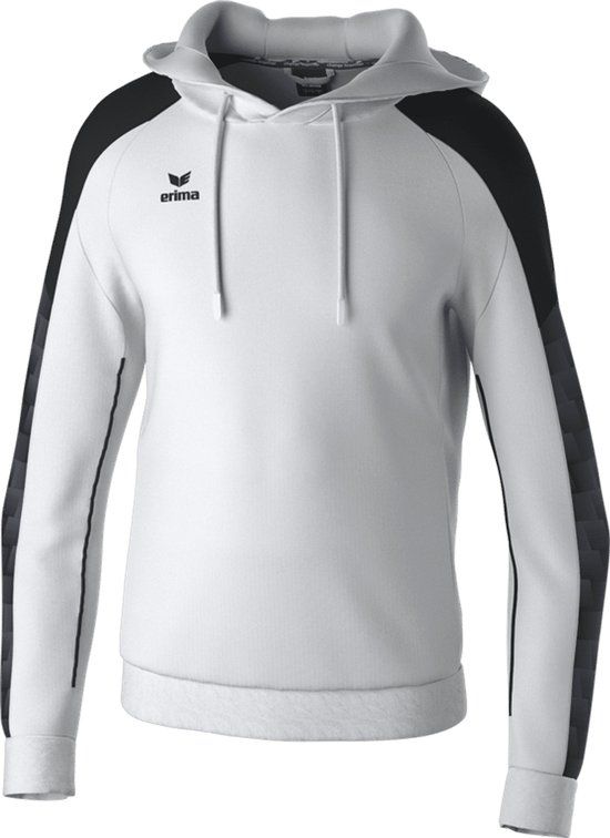 Erima Evo Star Sweatshirt Met Capuchon Kinderen - Wit / Zwart - Maat 164