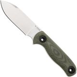 Kizer Drop Bear Fix 3, 1101A2, Satin Sandvik 14C28N, Vert Micarta couteau de bushcraft, Azo design