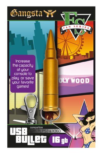 TwoDot USB Gangsta Bullet 16GB geheugenstick voor Xbox 360, PS3 en PC