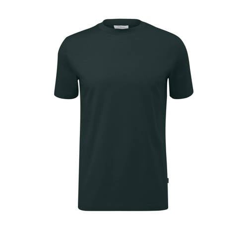 s.Oliver BLACK LABEL slim fit T-shirt donkergroen