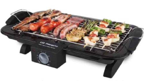 Orbegozo BCT 3850 elektrische barbecue / zwart / rechthoekig