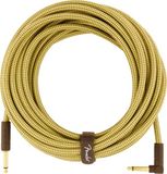 DELUXE Fender Deluxe 25' Angled Instrument Cable Tweed
