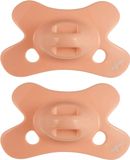 Difrax Fopspeen Natural - 0 tot 6 Maanden - Perzik & Roze - 2 Stuks