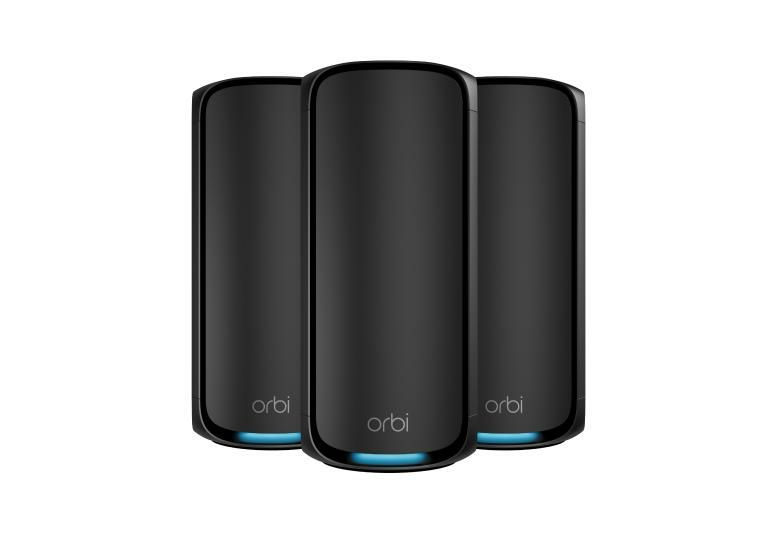 NETGEAR Orbi 970 Series WiFi 7 Mesh System - Quad-Band - 3-Pack - Black