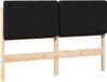 vidaXL - Gestoffeerd hoofdbord - Bruin en zwart - 120 cm - Massief grenenhout