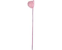 Gebro Visnet - bamboe hout - roze - 80 cm - schepnet