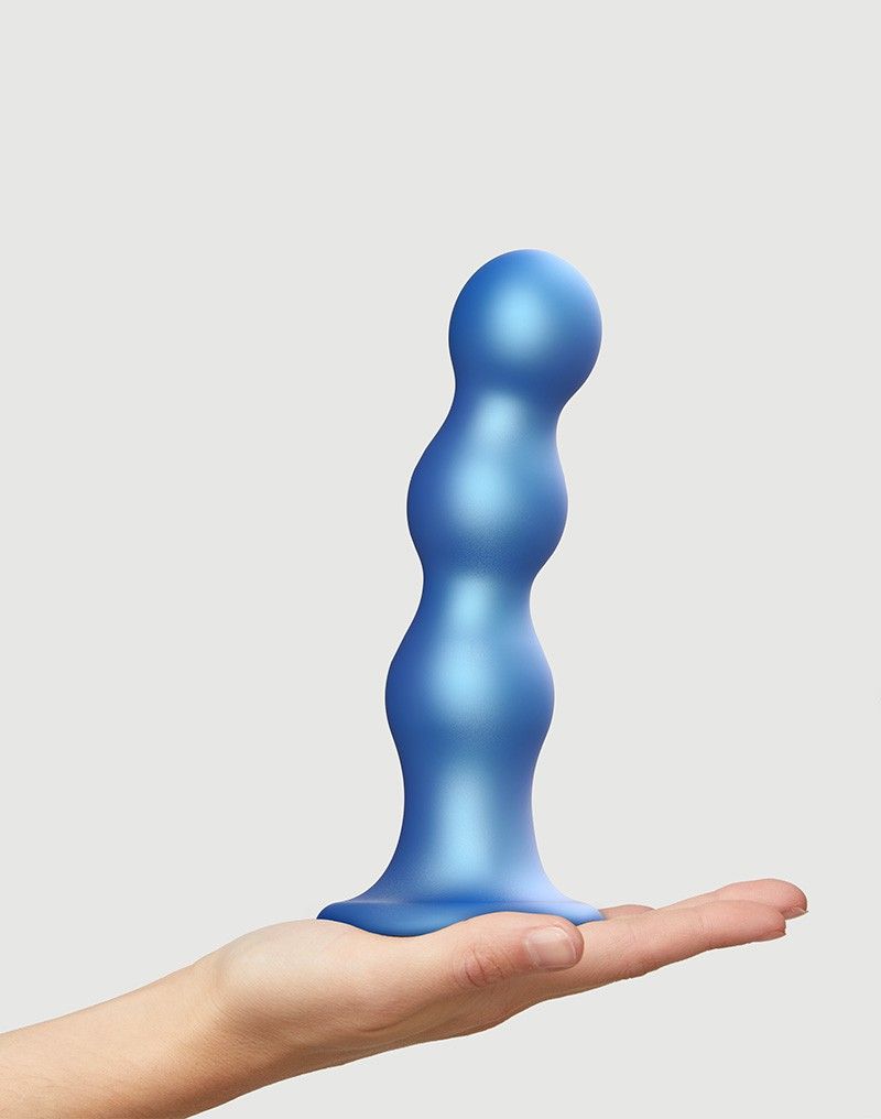 Strap-On-Me - Blue Silicone Dildo - 165mm x 4cm - Anal/Vaginal Sex