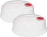 5Five Couvercle de micro-ondes - 2x - Transparent - Plastique