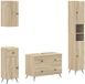 vidaXL Ensemble de meubles de salle de bain 4 pièces BREDA Sonoma Eiken Bois d'ingénierie