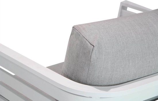 Santika Sovita 5-delige stoel-bank loungeset - Wit - Aluminium - 4 zitplaatsen