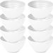 Plasticforte Bols - 8x - blanc - plastique - 15 x 8 cm - bols