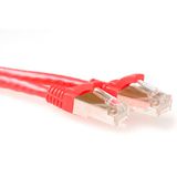 ACT Rode 1 meter SFTP CAT6A patchkabel snagless met RJ45 connectoren FB6501