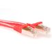 ACT Rode 1 meter SFTP CAT6A patchkabel snagless met RJ45 connectoren FB6501