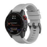 By Qubix - Geschikt voor Garmin bandje - 20mm Quickfit - Siliconen sportbandje - Grijs - Geschikt voor Garmin Instinct E - 40mm