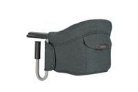 Inglesina Fast, Opvouwbare tafelstoel, donkergrijs (houtskoolgrijs), gemakkelijk te dragen, wasbaar, veilige installatie, tot 15 kg, 35 x 27 42 cm