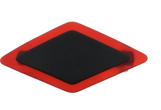 Behave Haarspeld Ruit Zwart Rood 10.5 cm