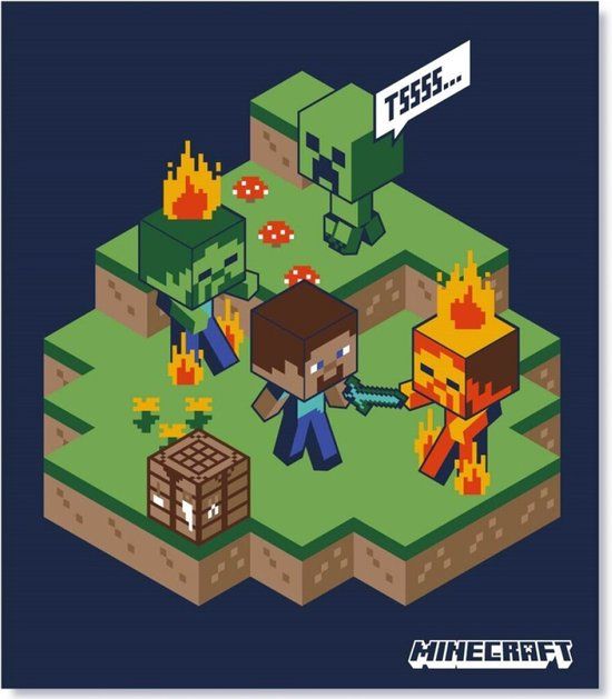 Minecraft Fleeceplaid Blaze - 110 x 140 cm - Polyester
