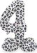 Folat Staande Folieballon Cijfer 4 Bright Panther 41 cm