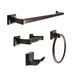SENTO CELLAR Klassieke badkameraccessoireset, zware metalen badhardwareset voor wandmontage, inclusief badkledinghaak, standaard toiletpapierhouder, handdoekring, 24 inch handdoekstang (4-delig)