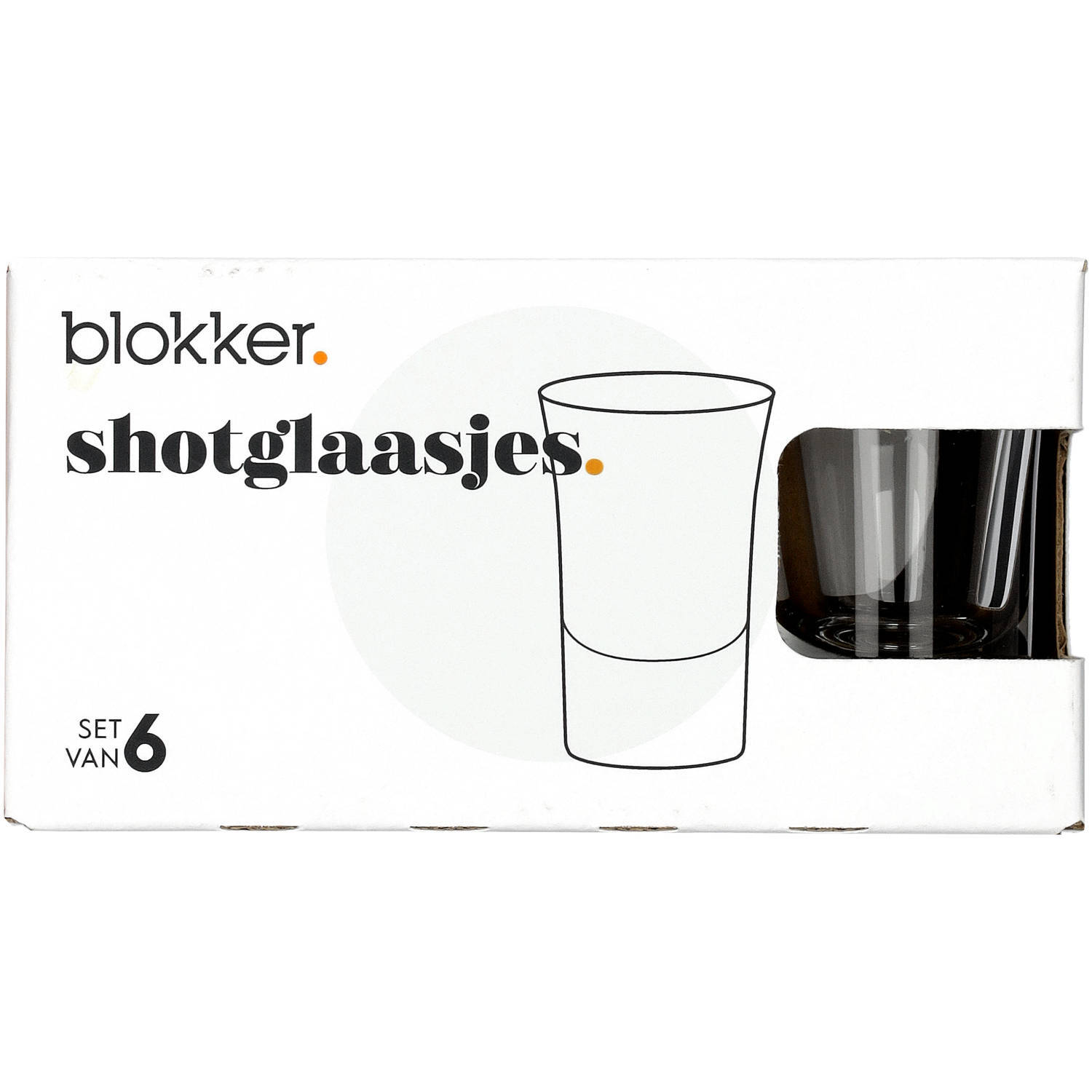 Blokker Blokker shotglazen S/6 3,5cl