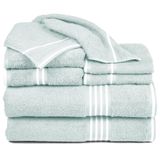 Lavish Home Rio 8-delige 100% katoenen handdoekenset - Seafoam