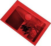 EXXO-HFP #90646 - Credit Card Holder - Hook and Loop Closure - Red - 10 Pieces