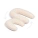 Doomoo Twisty - Coussin de grossesse 2 en 1 - Coussin d'allaitement - Petals Latte