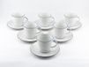Thun 1794 Tom, Tasses à moka et soucoupes, Ligne bleue, 100 ml, Thun, 6 pièces