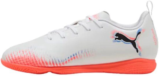 PUMA FUTURE 8 PLAY IT Jr Unisex Sportschoenen - PUMA White-PUMA Black-Glowing Red