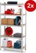 EASYmaxx Set van 2 Metalen Opbergrekken 180x90x40 cm