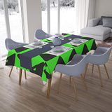 Bonamaison Tafelkleed, Anti-Mold, Sneldrogend, Waterdicht, 100% Polyester Tafellaken, Neon groene rook, 140 x 200 Cm