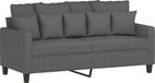 vidaXL Tweezitsbank 140 cm stof donkergrijs