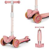 Lionelo Timmy Kinderstep - Balansstep voor kinderen - van 3 jaar - tot 50kg - verstelbaar - LED wielen - Anti-slip platform - Inklapbaar stuur - Verlichting in wielen & deck - Geen montage nodig