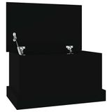vidaXL Opbergbox - 50x30x28 cm - Bewerkt Hout - Zwart