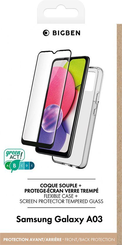 Bigben Connected Beschermingspakket Geschikt voor Samsung Galaxy A03