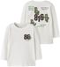 NAME IT Shirt 'NMMNIKOLAI' karamel / grasgroen / zwart / wit