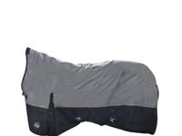 HKM Cleveland 600D met polarfleece Highnekdeken Grijs/Zwart 165