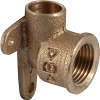 Conex soldeer muurplaat brons 1/2"x12mm kort