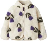 Name it Vest Teddy Dierenprint Antiek Wit 122/128