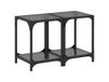 Maison Exclusive - Tables basses avec plateau en verre, 2 pièces, noir, 30x30x40 cm, acier