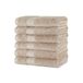 Amazon Basics Handdoeken biologisch katoen, kleurvast, 41 x 66 cm, Taupe, 6 stuks