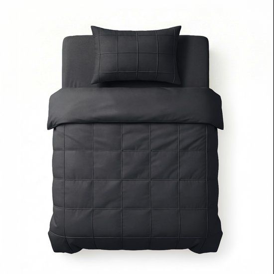 Sleeptime Check Pintuck Black 140 x 220 cm